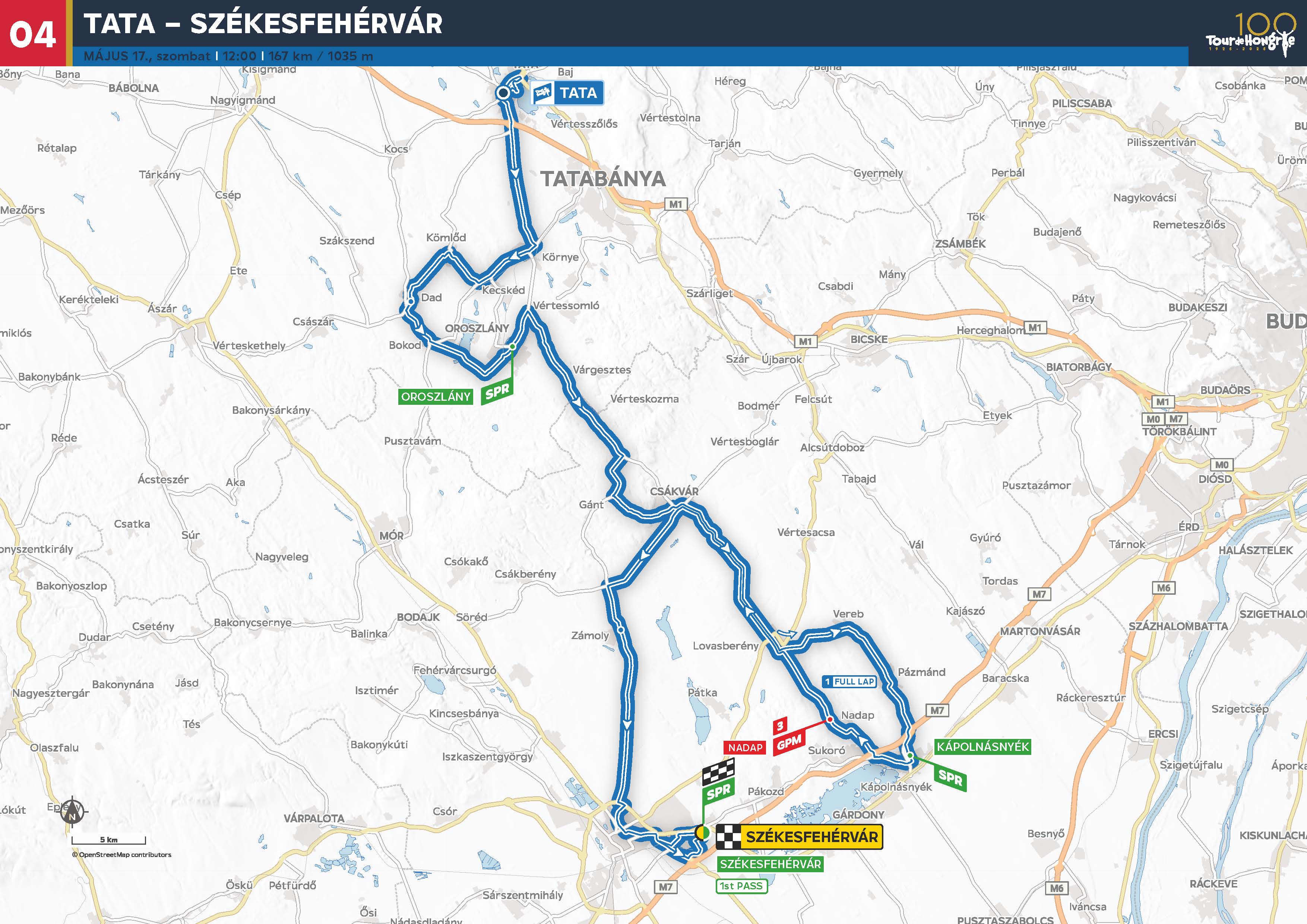 Tour de Hongrie terkep